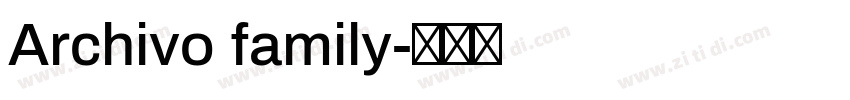 Archivo family字体转换